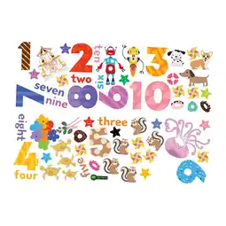 Walmart deevoka 2Pcs Numbers 1-10 Wall Stickers Early Educational for Kids Daycare Classroom A offer