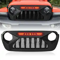 Walmart AMERICAN MODIFIED Demon Grille w/Red Lights for 18-21 Wrangler/Gladiator offer