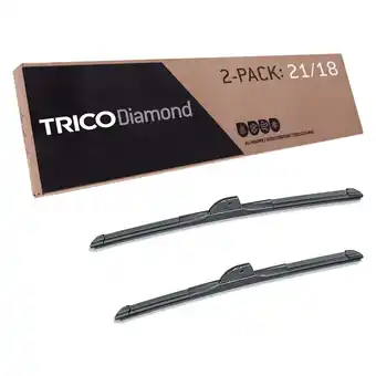 Walmart TRICO Diamond 2 Pack, 21 and 18 High Performance Replacement Windshield Wiper Blades (25-2118) offer