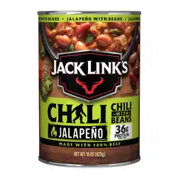 Walmart Jack Link's Chili, Jalapeno Flavored, With Beans, 15oz Can offer