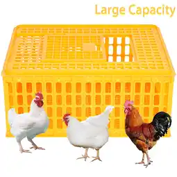 Walmart Ymokee 29.5 x 21.6 x 13 inch Poultry Transport Cage, Poultry Chicken Transport Coop Crate Cage offer