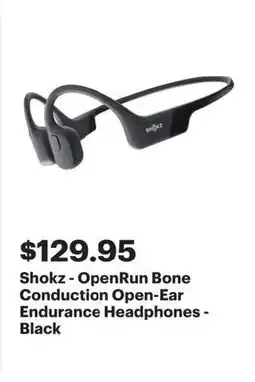 Best Buy Shokz - OpenRun Bone Conduction Open-Ear Endurance Headphones - Black offer