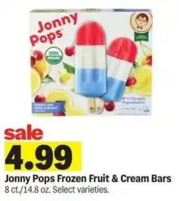 Meijer Jonny Pops Frozen Fruit & Cream Bars offer