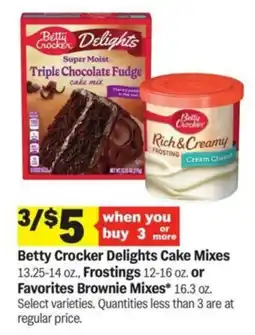 Meijer Betty Crocker Delights Cake Mixes offer