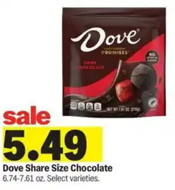 Meijer Dove Share Size Chocolate offer