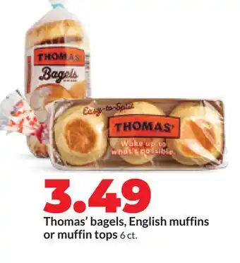 Hy-Vee Thomas' bagels, English muffins or muffin tops offer