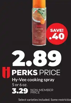 Hy-Vee Hy-Vee cooking spray offer