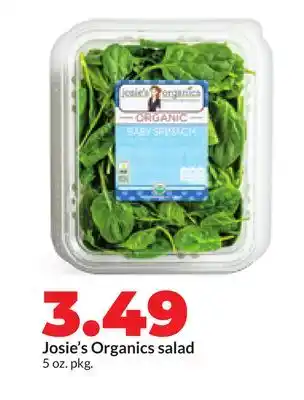 Hy-Vee Josie's Organics salad offer