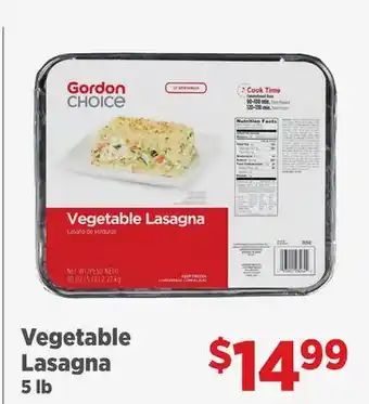 Gordon Food Services Gordon Choice Vegetable Lasagna offer