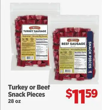 Gordon Food Services Old Wisconsin Turkey or Beef Snack Pieces offer