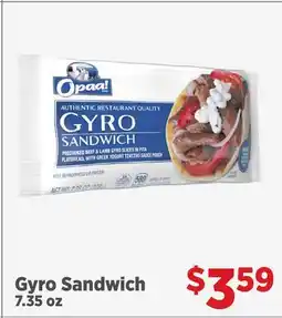 Gordon Food Services Opaa! Gyro Sandwich offer