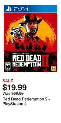 Game Stop Red Dead Redemption 2 - PlayStation 4 offer