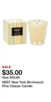 Ulta Beauty NEST New York Birchwood Pine Classic Candle offer