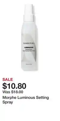 Ulta Beauty Morphe Luminous Setting Spray offer