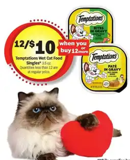 Meijer Temptations Wet Cat Food Singles offer