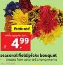 Lidl Seasonal Field Picks Bouquet offer