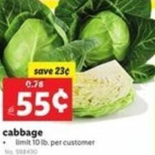 Lidl Cabbage offer