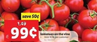 Lidl Tomatoes On The Vine offer