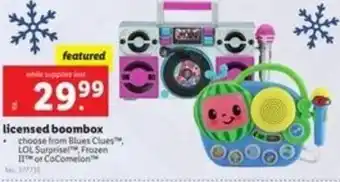 Lidl Licensed Boombox offer