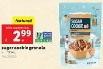 Lidl Sugar Cookie Granola offer