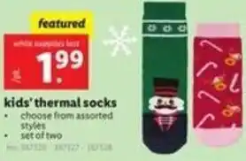 Lidl Kids Theral Socks offer