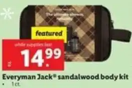 Lidl Everyman Jack Sandalwood Body Kit offer