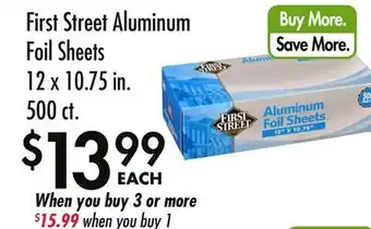 Smart & Final First Street Aluminum Foil Sheets offer