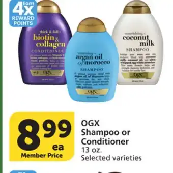 Albertsons OGX Shampoo or Conditioner offer