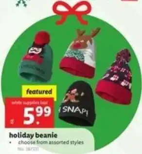 Lidl Holiday Beanie offer
