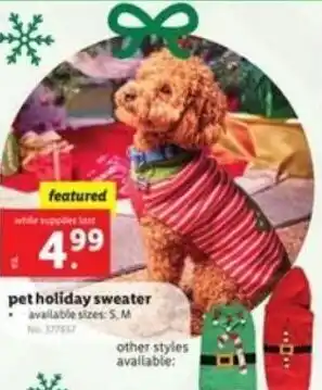 Lidl Pet Holiday Sweater offer