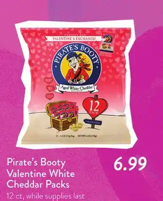 Fresh Thyme Pirate's Booty Valentine White Cheddar Packs offer