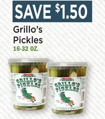 Heinen's Grillo's Pickles offer