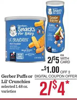 Mariano's Gerber Puffs or Lil' Crunchies offer