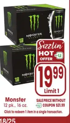 Jewel-Osco Monster offer