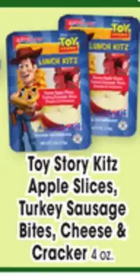 Jewel-Osco Toy Story Kitz Apple Slices, Turkey Sausage Bites Cheese & Cracker offer