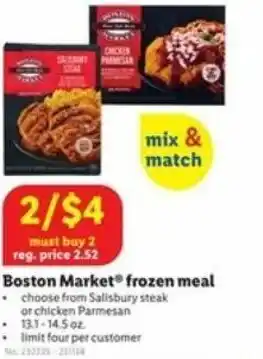 Lidl Boston Marken Frozen Meal offer