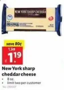 Lidl New York Sharp Cheddar Cheese offer
