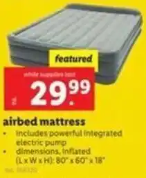 Lidl Airbed Mattress offer