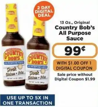 IGA Country Bob's All Purpose Sauce offer