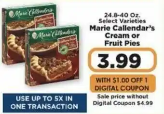 IGA Marie Callendar's Cream Or Fruit Pies offer