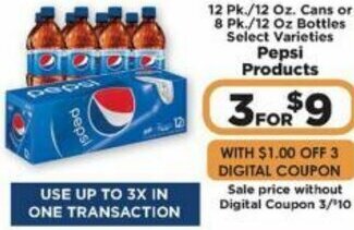 IGA Pepsi Products offer