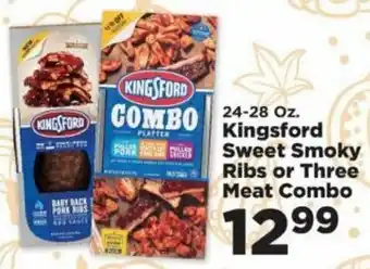 IGA Kingsford Sweet Smoky Ribs Or Thee Meat Combo 24-28 oz offer
