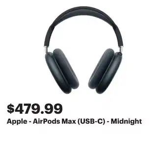 Best Buy Apple - AirPods Max (USB-C) - Midnight offer