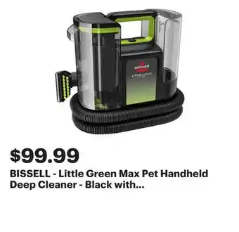 Best Buy BISSELL - Little Green Max Pet Handheld Deep Cleaner - Black with Cha Cha Lime Accents offer