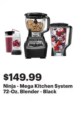 Best Buy Ninja - Mega Kitchen System 72-Oz. Blender - Black offer