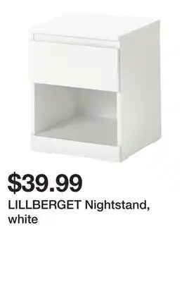 Ikea LILLBERGET Nightstand, white offer