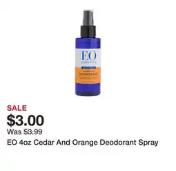 Marshalls EO 4oz Cedar And Orange Deodorant Spray offer