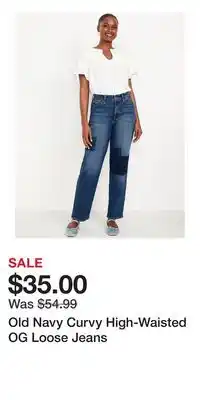 Old Navy Old Navy Curvy High-Waisted OG Loose Jeans offer