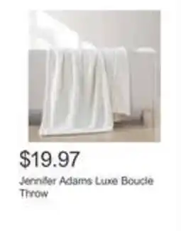 Costco Jennifer Adams Luxe Boucle Throw offer