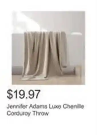 Costco Jennifer Adams Luxe Chenille Corduroy Throw offer